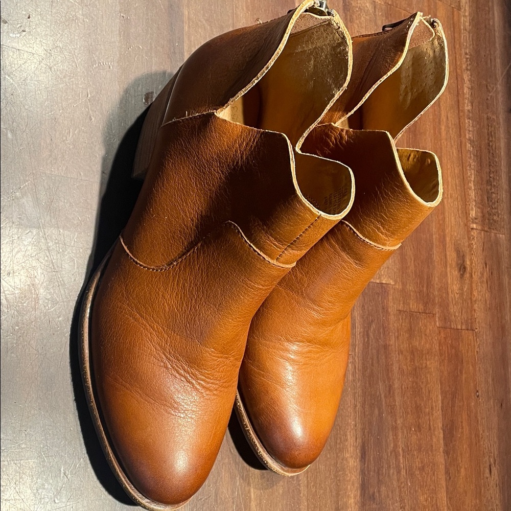 Kork-Ease Brown Leather Ankle Boots - Picture 3 of 10